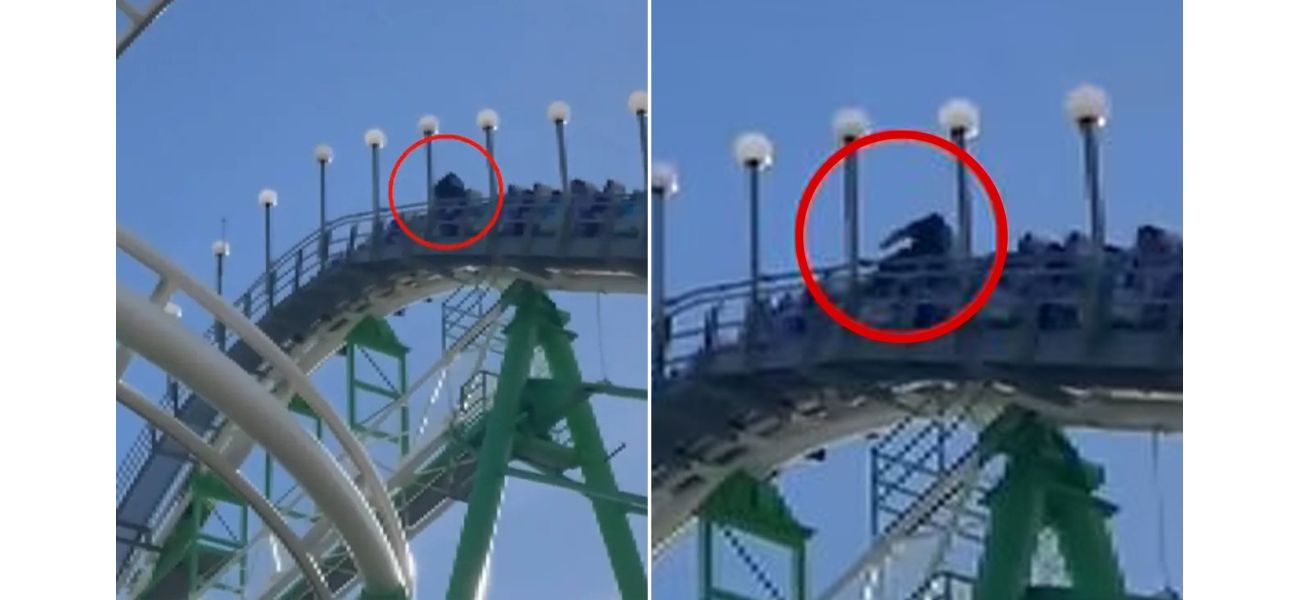 Man escapes moving roller coaster with seconds to spare after safety bar becomes unfastened.