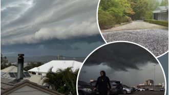 Thunderstorms in NSW after hot weather.