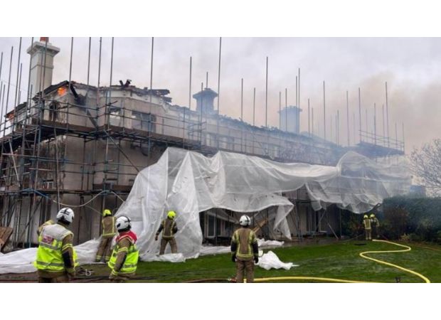 Historic British record holder's £5,000,000 stately home destroyed by fire
