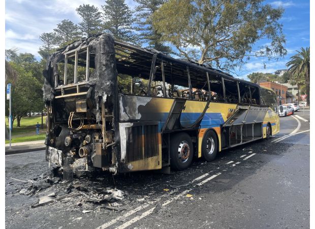 Kids get away from burning school bus in NSW South Coast