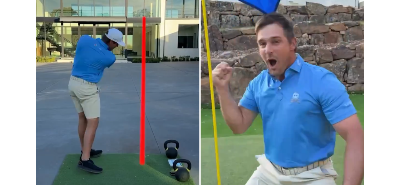 Pro golfer DeChambeau scores first hole-in-one by hitting ball over his expensive home.