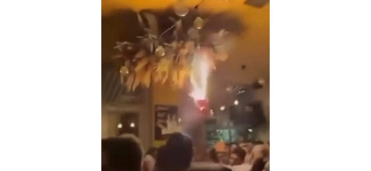 Several individuals injured following a large bar fire caused by birthday cake sparklers.