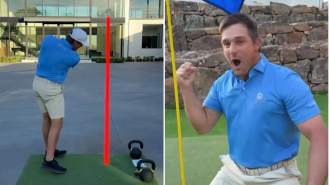 Pro golfer DeChambeau scores first hole-in-one by hitting ball over his expensive home.