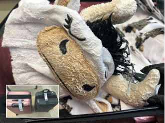 Someone attempted to smuggle 32kg of meth-laced clothes, including a cow onesie.