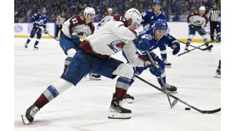 Nichushkin's goal and shootout win help Avalanche defeat Golden Knights.