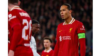 Van Dijk shuts down transfer question about Salah after Liverpool's win against Real Madrid.