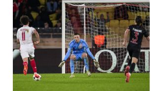 Ukrainian player declines to shake hands with Russian rival during Champions League game.