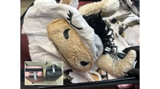 Someone attempted to smuggle 32kg of meth-laced clothes, including a cow onesie.