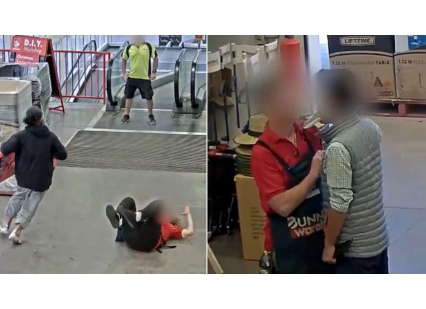 Employees at Bunnings, Coles, and Woolworths are wearing body cameras for security purposes.