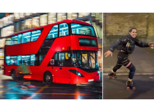 Mystery skater gains popularity after racing bus in Camden.