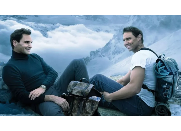 Louis Vuitton's recent post featuring Roger Federer and Rafael Nadal has received criticism for being a poor rebranding attempt compared to Jaguar's.