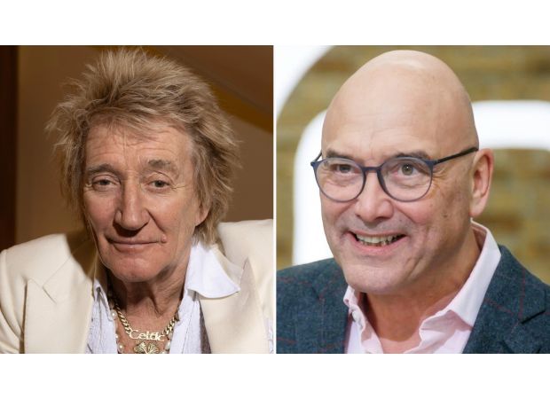 Rod Stewart criticizes reality TV star Gregg Wallace, calling him a overweight and bald bully, for embarrassing his wife Penny Lancaster.