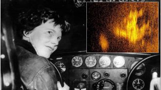 A new discovery made in sonar image thought to show Amelia Earhart's crashed aircraft.