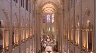 The Notre-Dame cathedral in Paris reopens after undergoing extensive restorations costing £582,000,000.