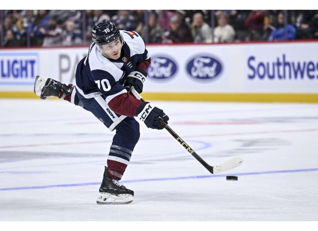 Sam Malinski has been a standout performer for the Avalanche so far this season.