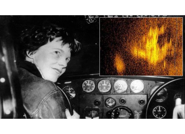 A new discovery made in sonar image thought to show Amelia Earhart's crashed aircraft.