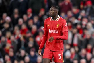 Konate gives update on his injury before Liverpool's match against Manchester City.