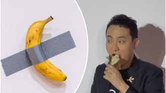 A businessman who owns cryptocurrency spent $9.5 million on a banana artwork and then consumed it.