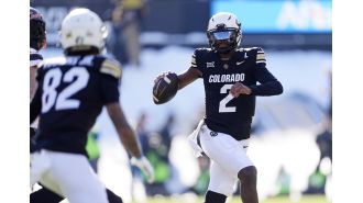 Coach Prime impressed by QB Shedeur Sanders' five-touchdown performance, believes he should be a top contender for the Heisman alongside Travis Hunter.