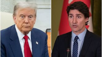Trump and Canadian PM Justin Trudeau dining together at Mar-a-Lago.