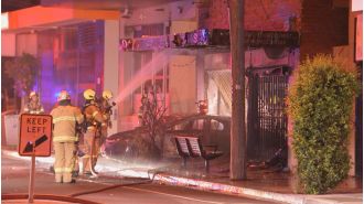 A tobacco shop in Melbourne's north was destroyed in a suspicious fire.