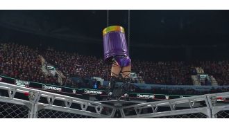 WWE fans are scared after a wrestler performed a dangerous 'blind' jump off a tall cage.