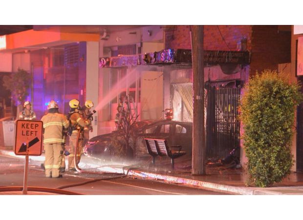A tobacco shop in Melbourne's north was destroyed in a suspicious fire.