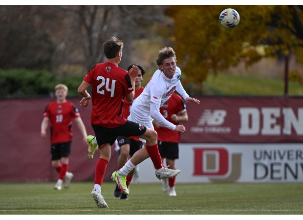 DU Pioneers defeat No. 14 Indiana in NCAA Tournament with strong start, focused on winning national title.