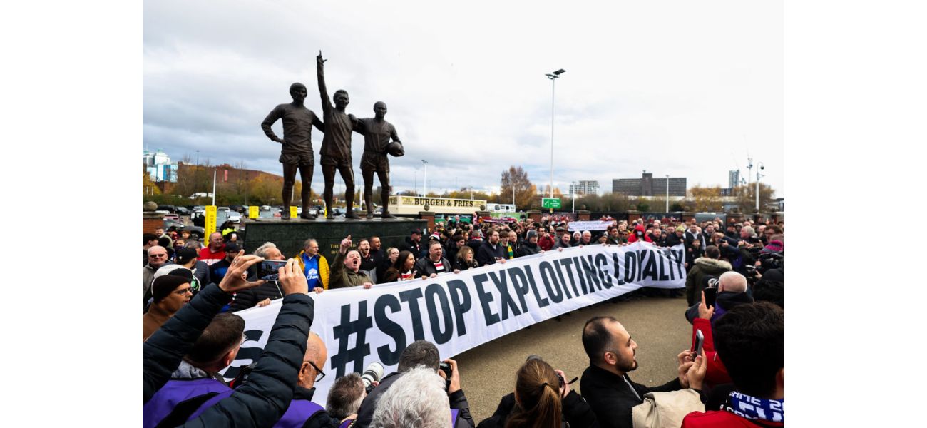 Man Utd supporters protest at Old Trafford with explicit chant directed at Jim Ratcliffe.
