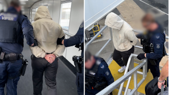 A man was chased through four countries and now faces over 50 charges.