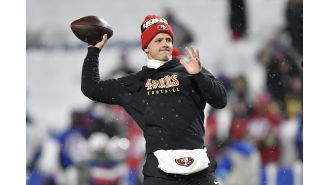 Stay updated on the San Francisco 49ers' game against the Buffalo Bills in snowy conditions.