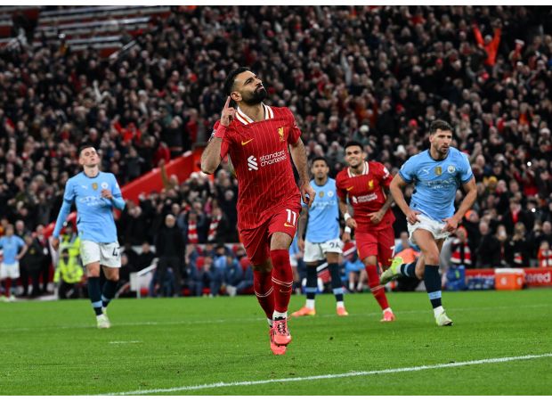 Liverpool's Mohamed Salah hints at possible transfer move after team's victory against Manchester City.