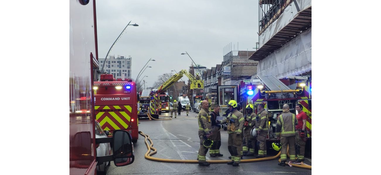 A child was hospitalized after a fire broke out in a flat in east London.