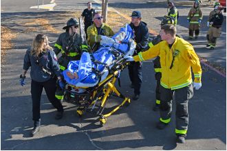 A person with severe burns was flown by helicopter due to a Toyota Prius catching fire in Contra Costa County.