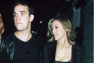 The article explores Robbie Williams and Nicole Appleton's relationship following Williams' revelation about their abortion.