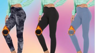 Amazon's £11 thermal leggings with tummy control are perfect for dog walking.