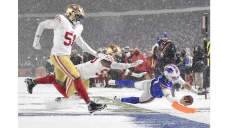 Josh Allen of the Bills caught a touchdown pass from himself against the 49ers.