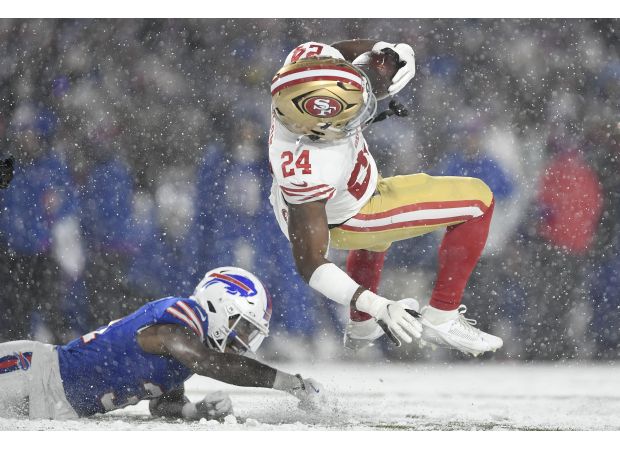 49ers expressed disappointment after being overwhelmed by Bills in snowy Buffalo.