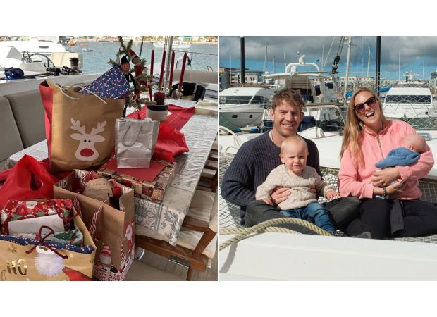 This year's Christmas will be unique as our family of four resides on a sailboat.