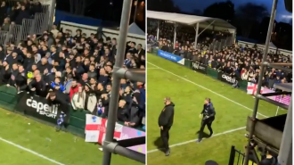 Fan accused of making racist gesture at football game dies 24 hours later under suspicious circumstances.