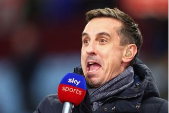 Gary Neville takes a jab at Pep Guardiola before their teams, Man City and Salford, face off in the FA Cup.