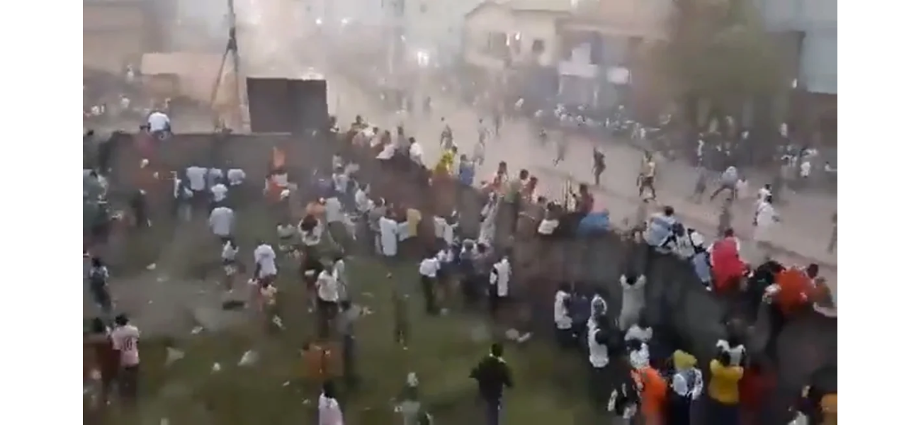 Many people, including children, died in a stampede at a football game.