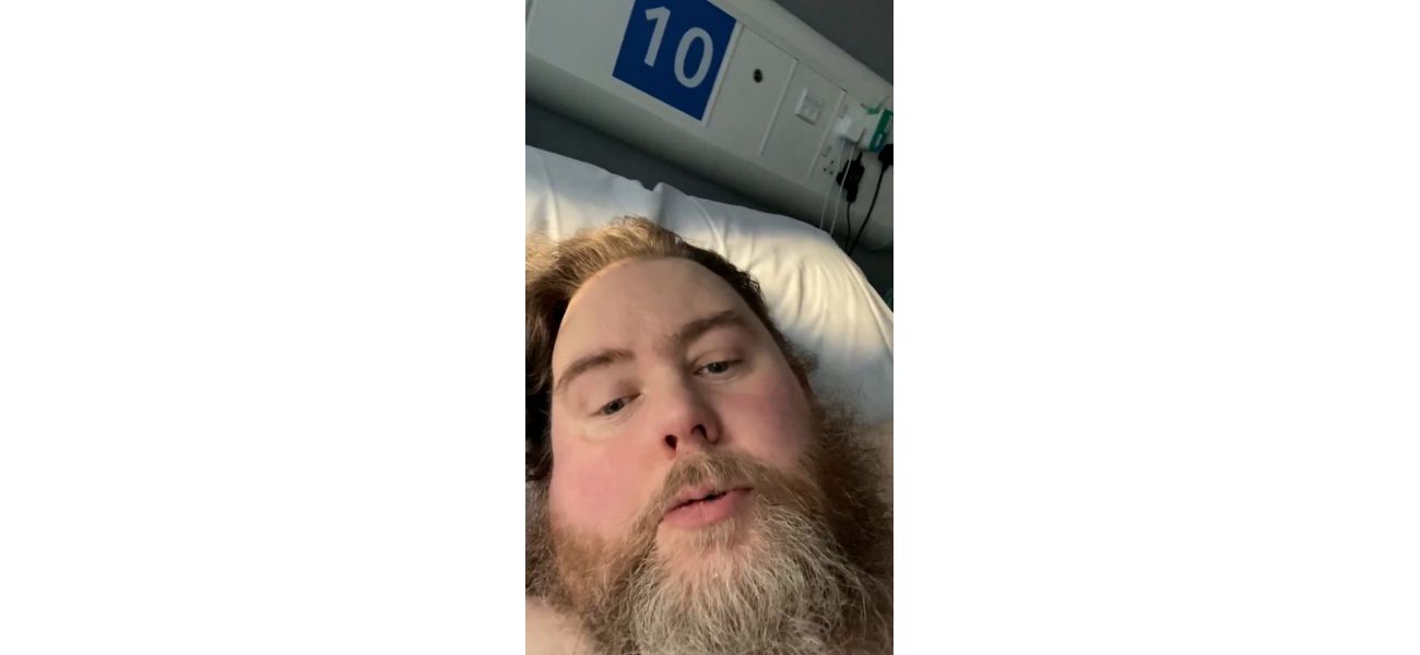 The BBC celebrity causes worry by disclosing he's been bedridden in hospital for five weeks.