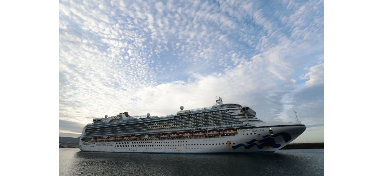 A tourist has gone missing after falling off a luxury cruise ship.