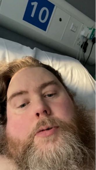 The BBC celebrity causes worry by disclosing he's been bedridden in hospital for five weeks.