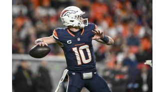 Watch as quarterback Bo Nix throws a 93-yard touchdown pass to wide receiver Marvin Mims Jr. in the Broncos vs. Browns game.