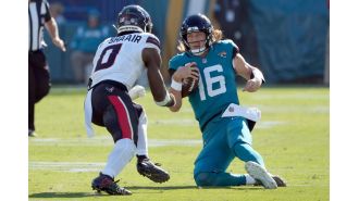 Texans player apologizes for tackle on Jaguars player causing concussion.