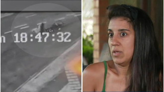 Disturbing video captures the scene of a hit and run in Brisbane.