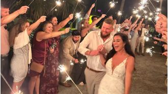 Husband shares wife's final words before she was killed by drunk driver on their wedding night.