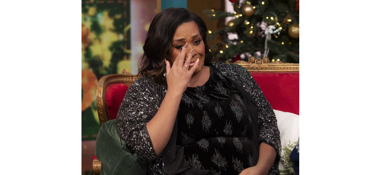 Alison Hammond tearfully apologizes to her son for not always being present for him.